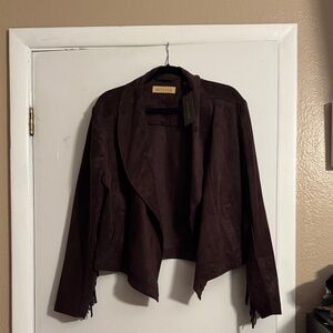 Women's Brown faux Suede Jacket